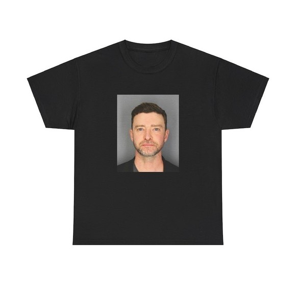 Justin Timberlake DUI Mugshot T-Shirt - Funny Justin Timberlake Shirt - Picture 1 of 4
